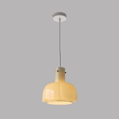 Palak Minimalist Handmade Glass Shade Pendant Light