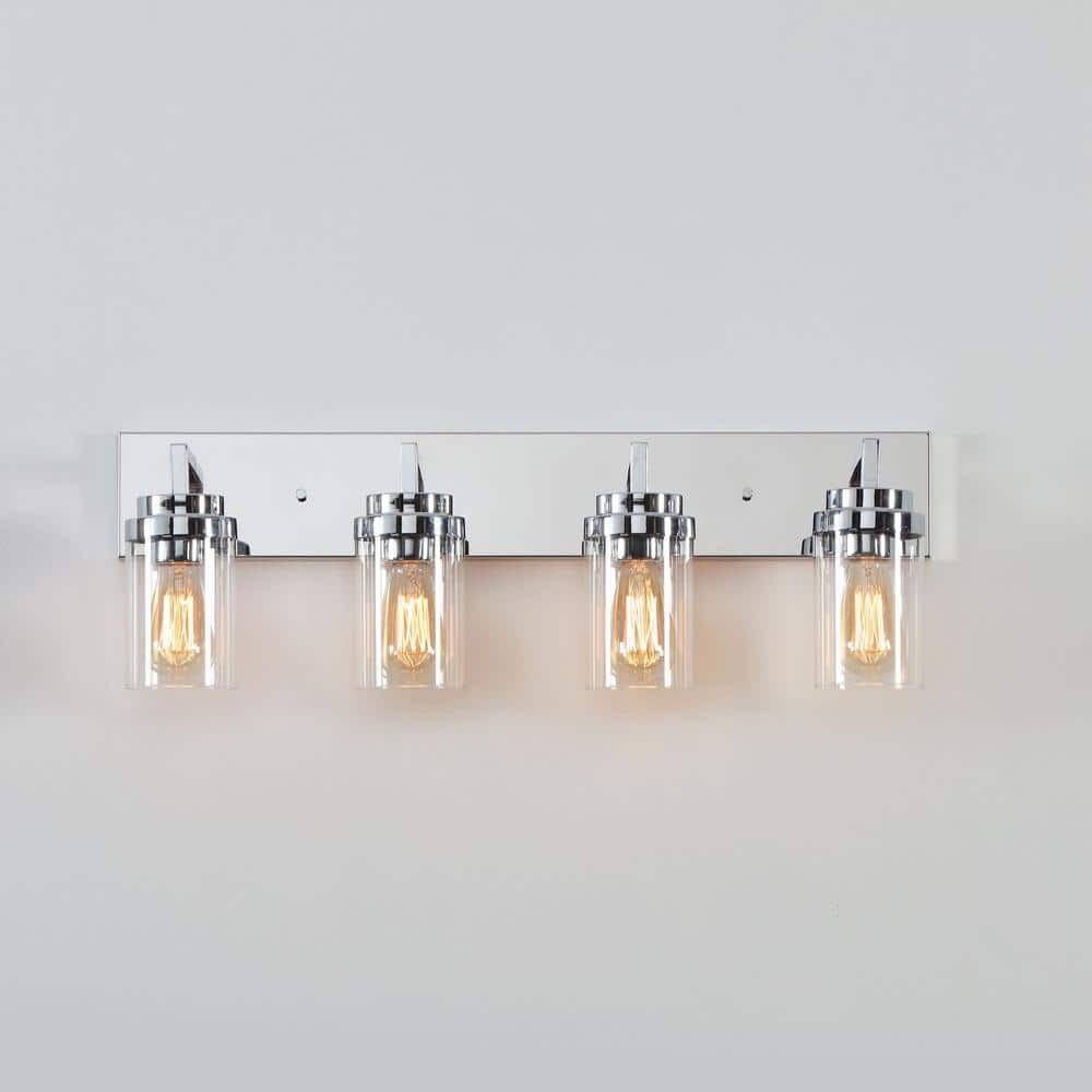 Pyros Farmhouse Clear Glass Cylinder Vanity Wall Light