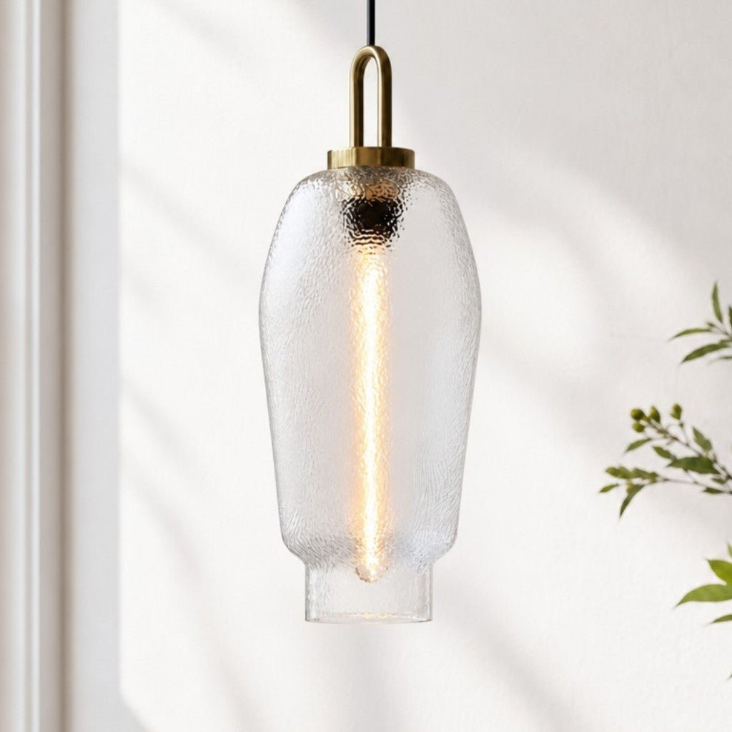Cove Rustic Glass Metal Pendant Light