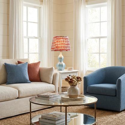 Cresenda Bohemian Fabric Ceramic Gourd Table Lamp