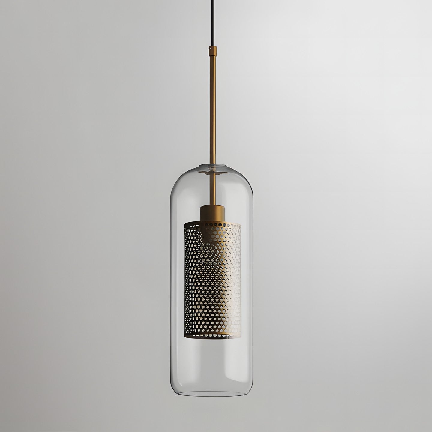Linc Contemporary Globe Clear Glass Metal Pendant Light