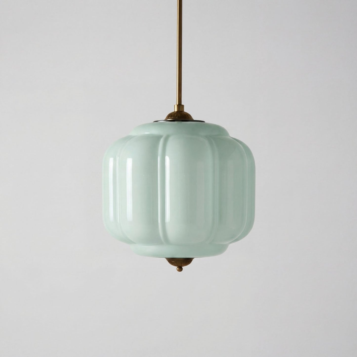 Cyrilith Vintage Milk Glass Oiled Brass Eloise Pendant light