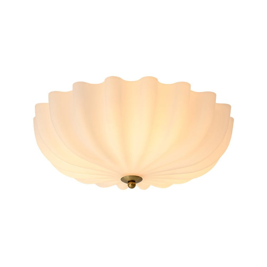 Dakota Modern Flower Shape Milk Glass Ceiling Light
