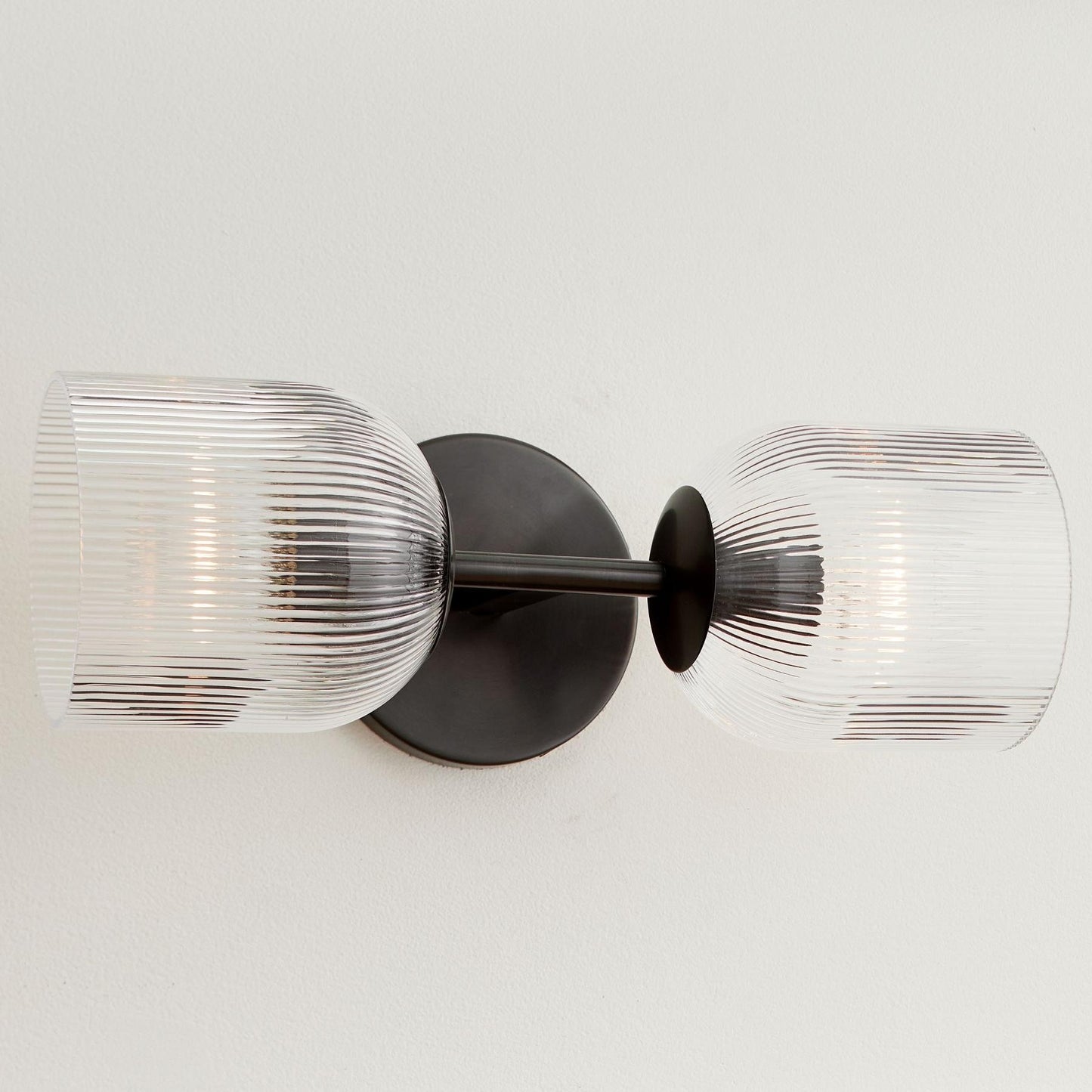 Alain Cooper Ribbed Glass Wall Sconce