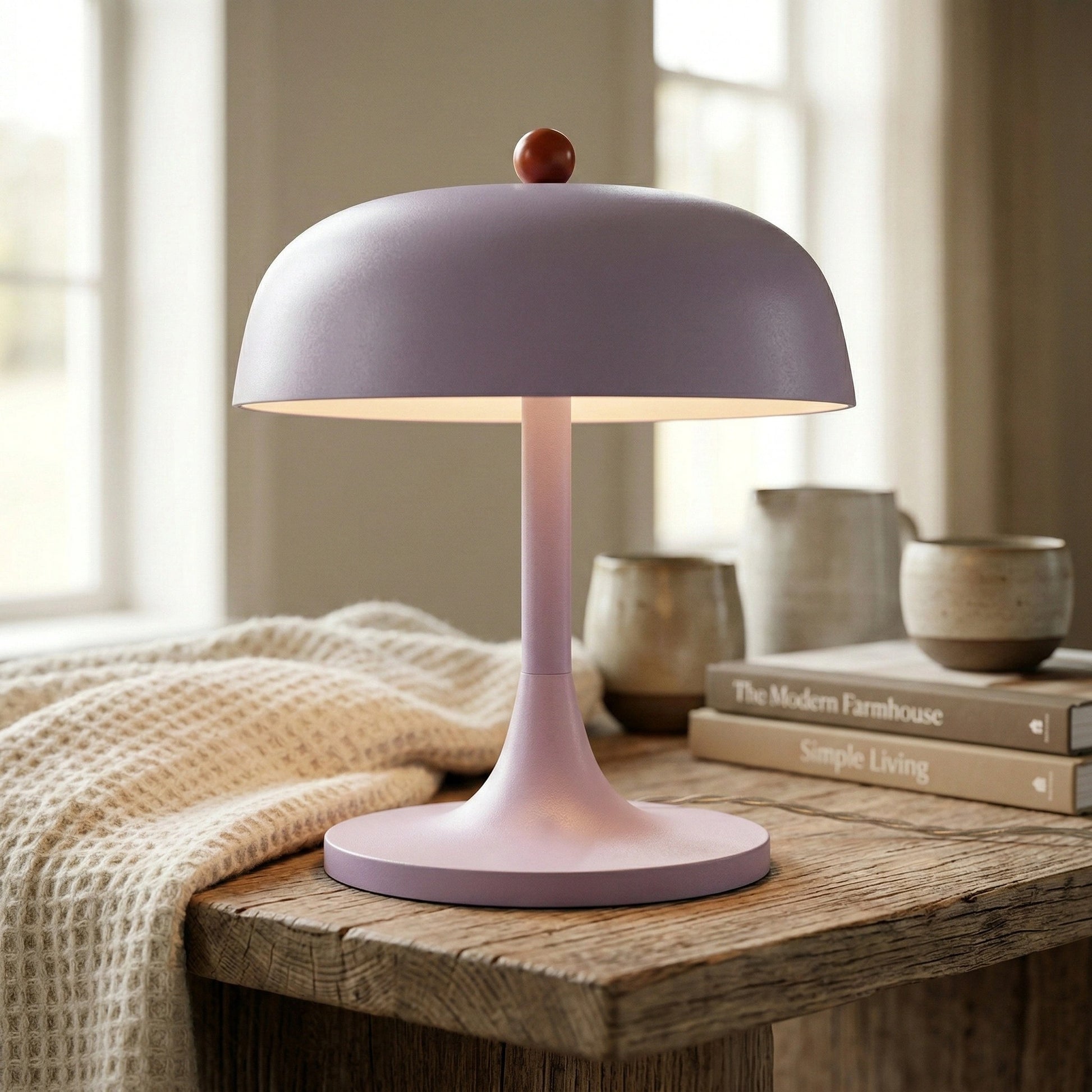 Olyssia Modern Metal Round Table Lamp