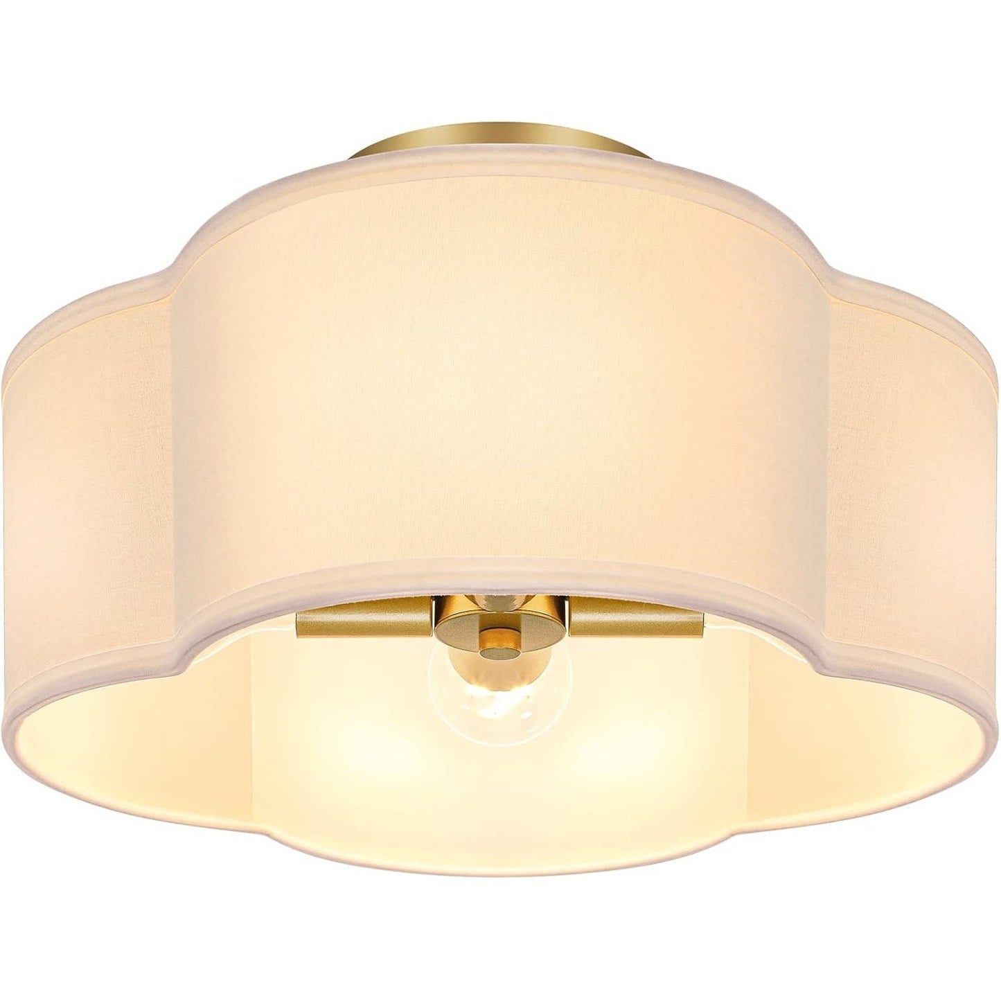 Lisi Modern Fabric Semi Flush Mount Ceiling Light