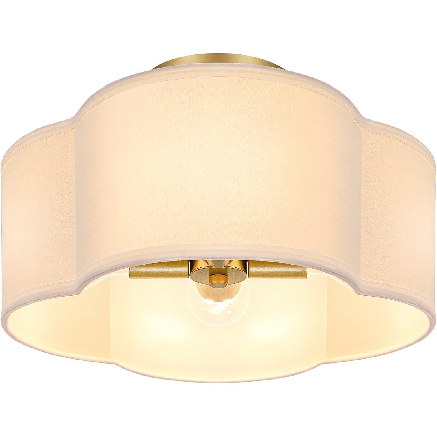 Lisi Modern Fabric Semi Flush Mount Ceiling Light
