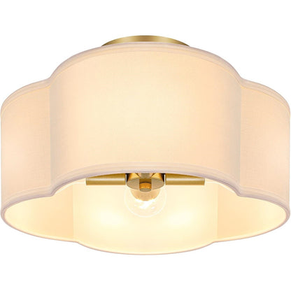 Lisi Modern Fabric Semi Flush Mount Ceiling Light