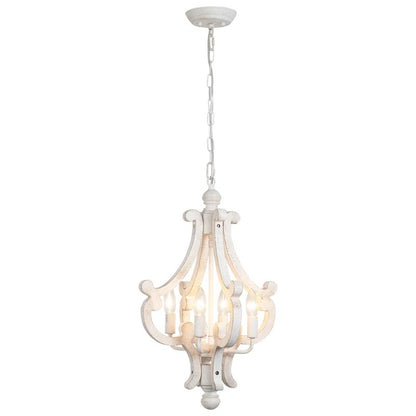 Astridina Rustic Antique Wooden French Country Chandelier