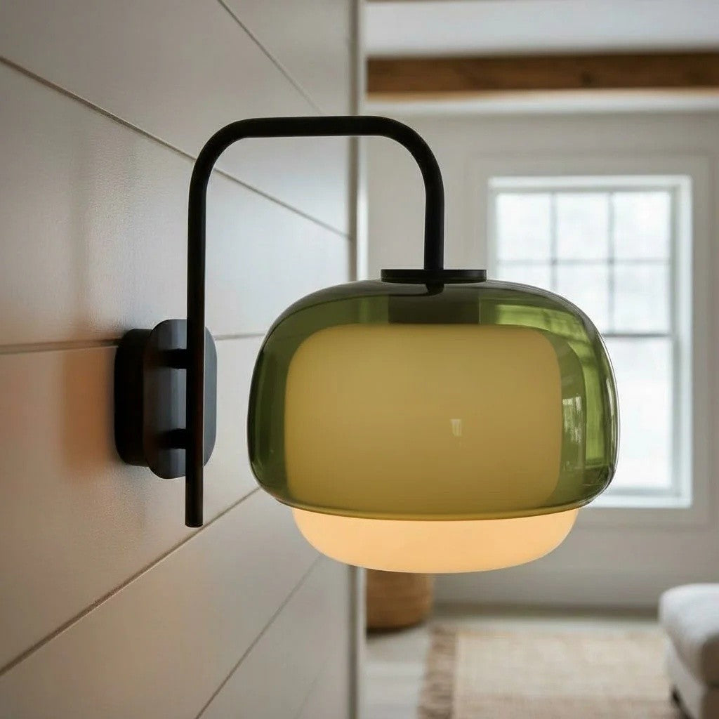 Jovynth Nordic Colorful Double-Layered Glass Wall Sconce