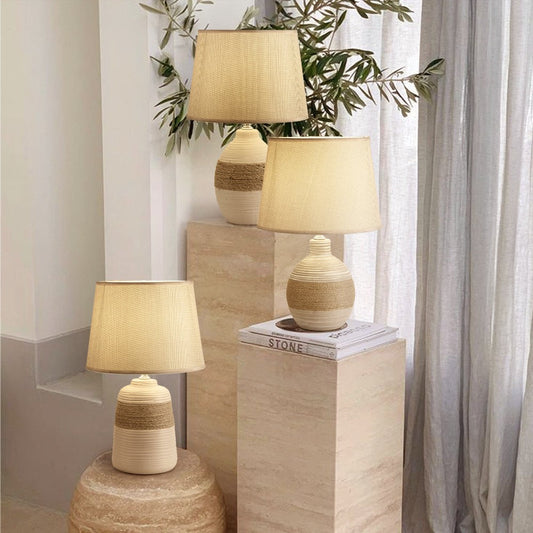 Rocco Handmade Simple Rustic Ceramic Table Lamp