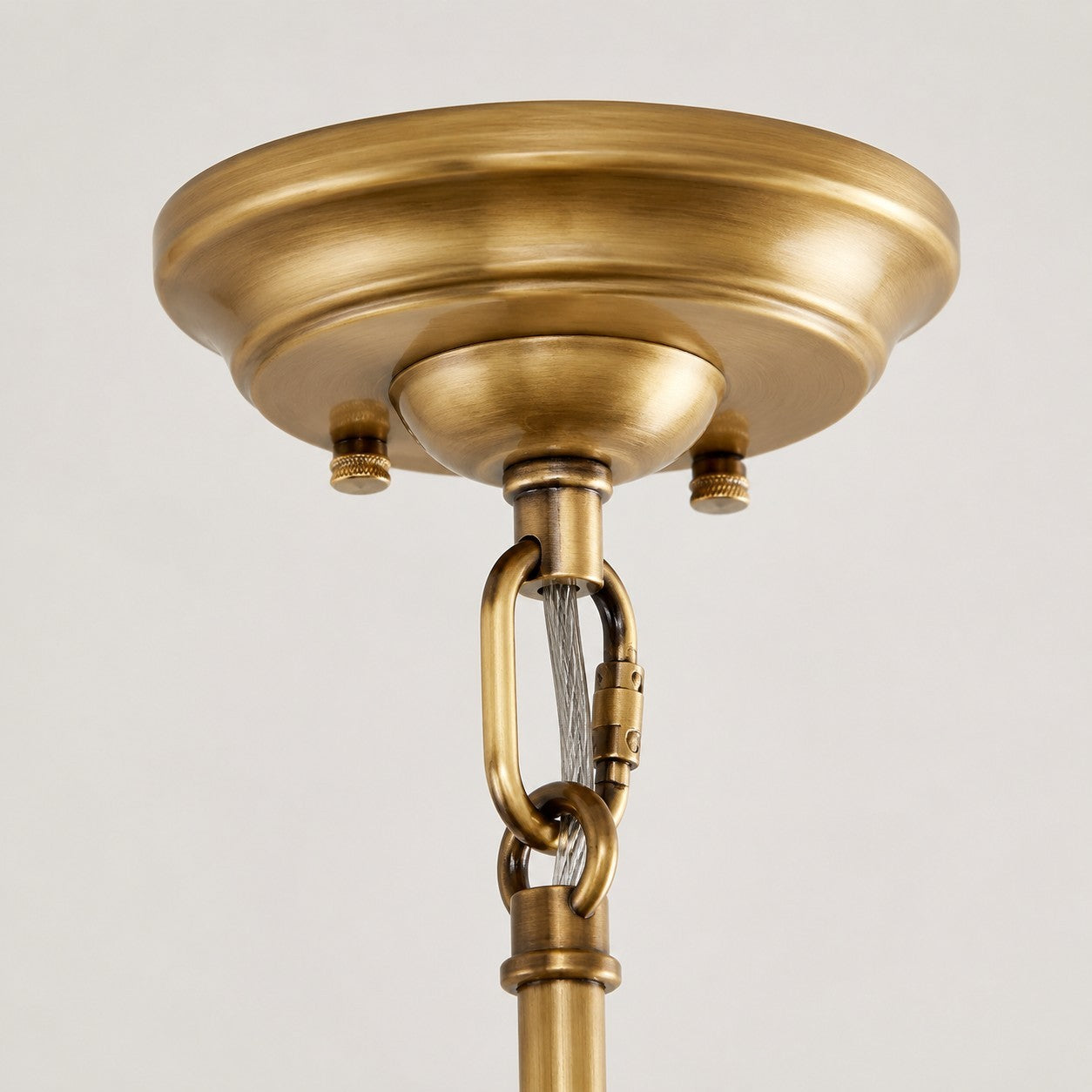 Mica Minimalist Brass Clear Glass Pendant Light