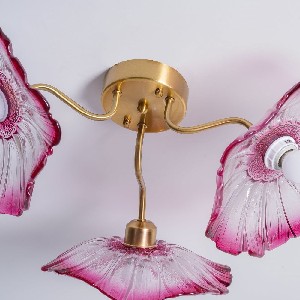 Pranavi Lotus Leaf Glass Ceiling Light