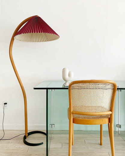 Anamika Vintage Mid Century Wooden Floor Lamp