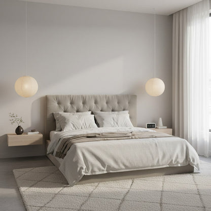 Sorell Minimalist Ribbed Paper Globe Pendant Light