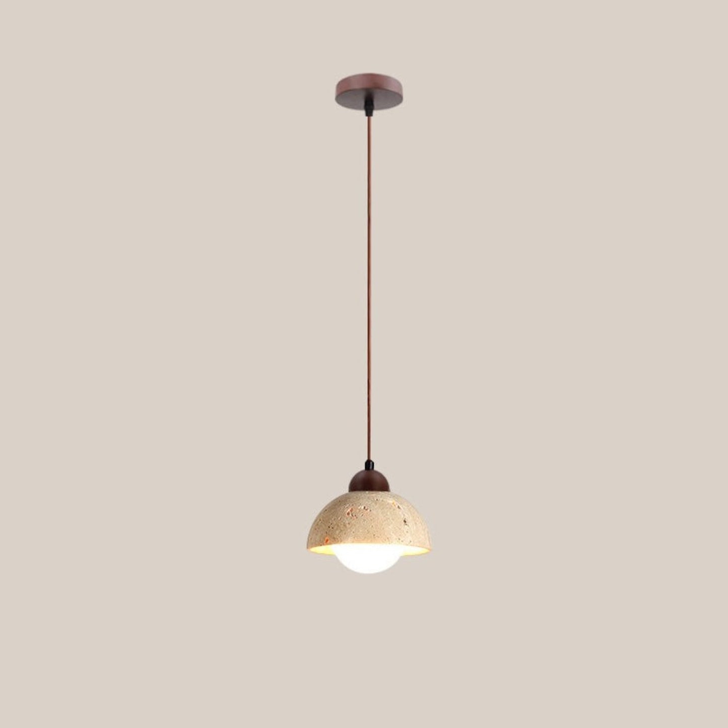 Bowen Wabi-Sabi Mini Travertine Pendant Light