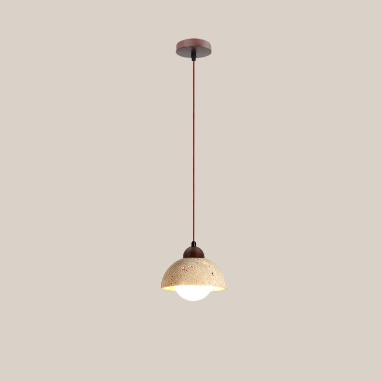 Bowen Wabi-Sabi Mini Travertine Pendant Light