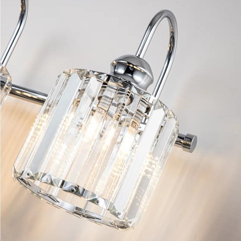 Naeris Modern Square Crystal Wall Sconce