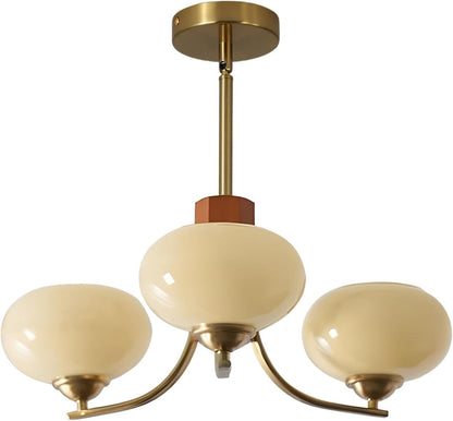 Juino Wood Farmhouse Milk Ball Sputnik Chandelier