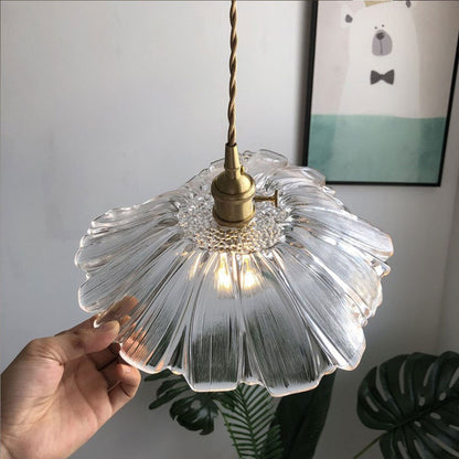 Callista Retro Lotus Creative Glass Pendant Light