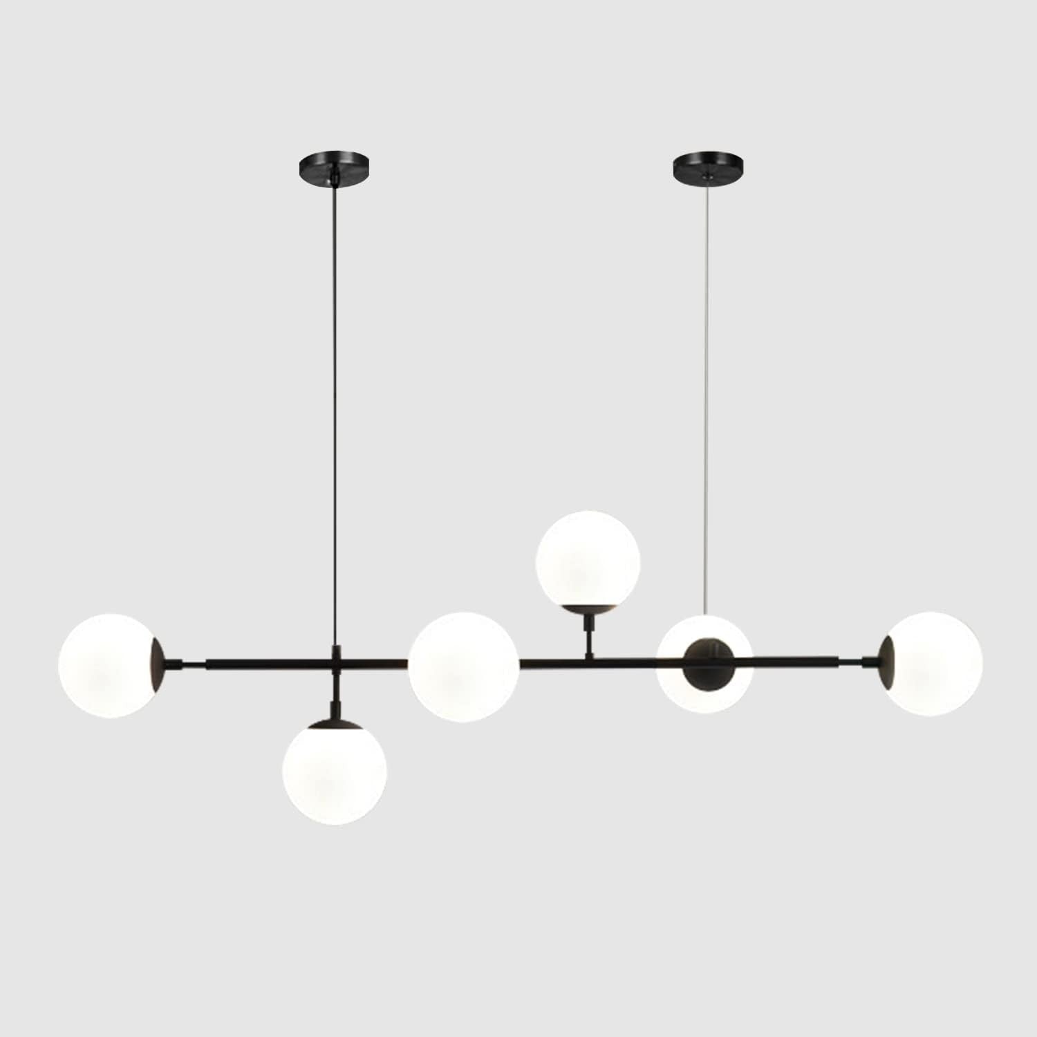 Celestina 6 Light Linear Glass Orb Pendant Light