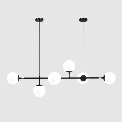 Celestina 6 Light Linear Glass Orb Pendant Light
