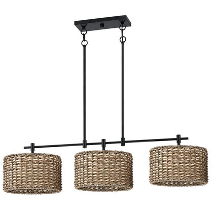 Raphael Beachy 3 Light Dimmable Drum Chandelier for Dining Room