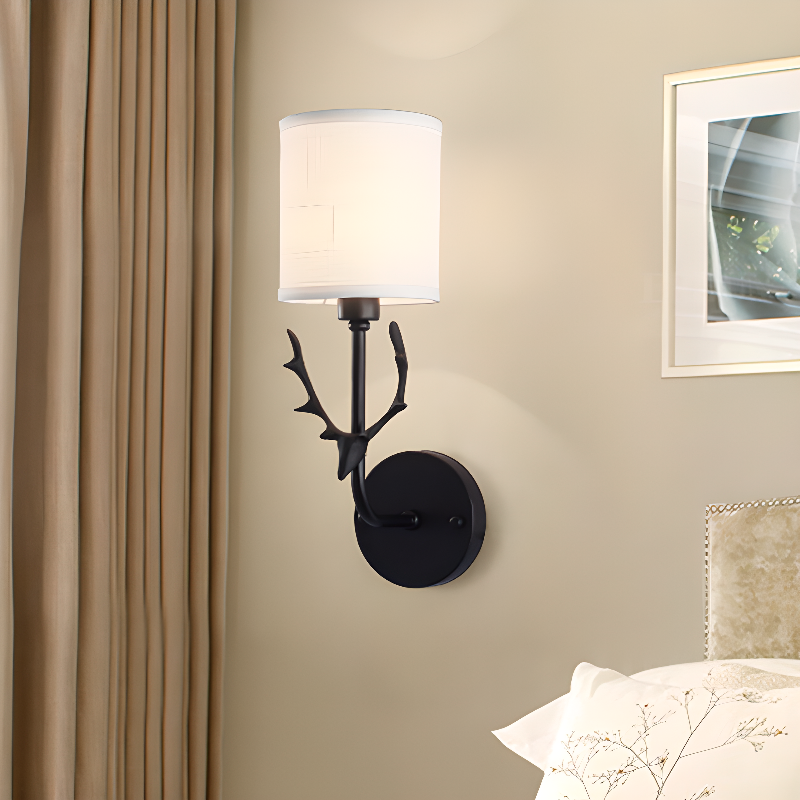 Akshara Farmhouse Brass Deer Head Wall Light