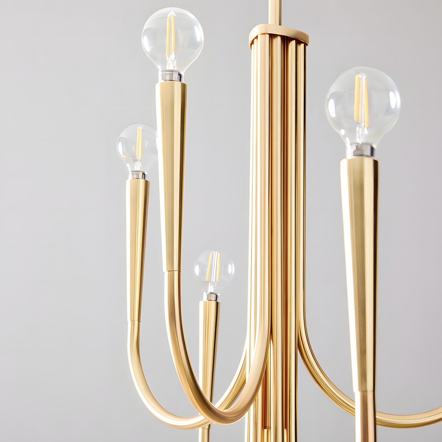 Luren Light Luxury Candle Iron Branch Chandelier