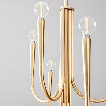 Luren Light Luxury Candle Iron Branch Chandelier