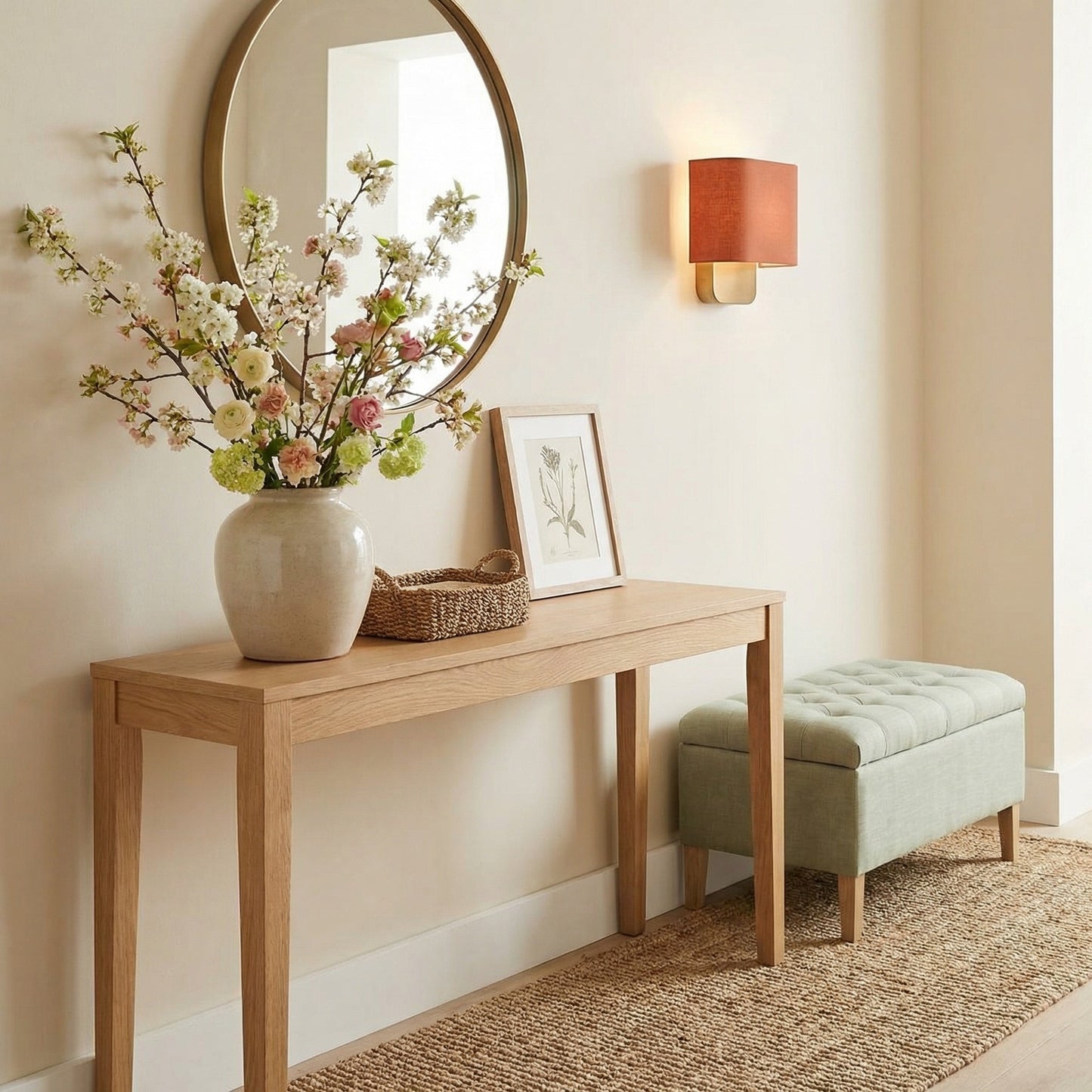 Ondine Modern Linen Fabric Shade Wall Sconce