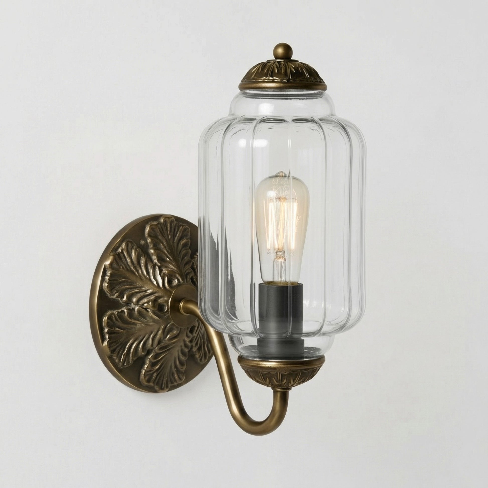 Cyrilith Vintage Milk Glass Oiled Brass Eloise Sconce
