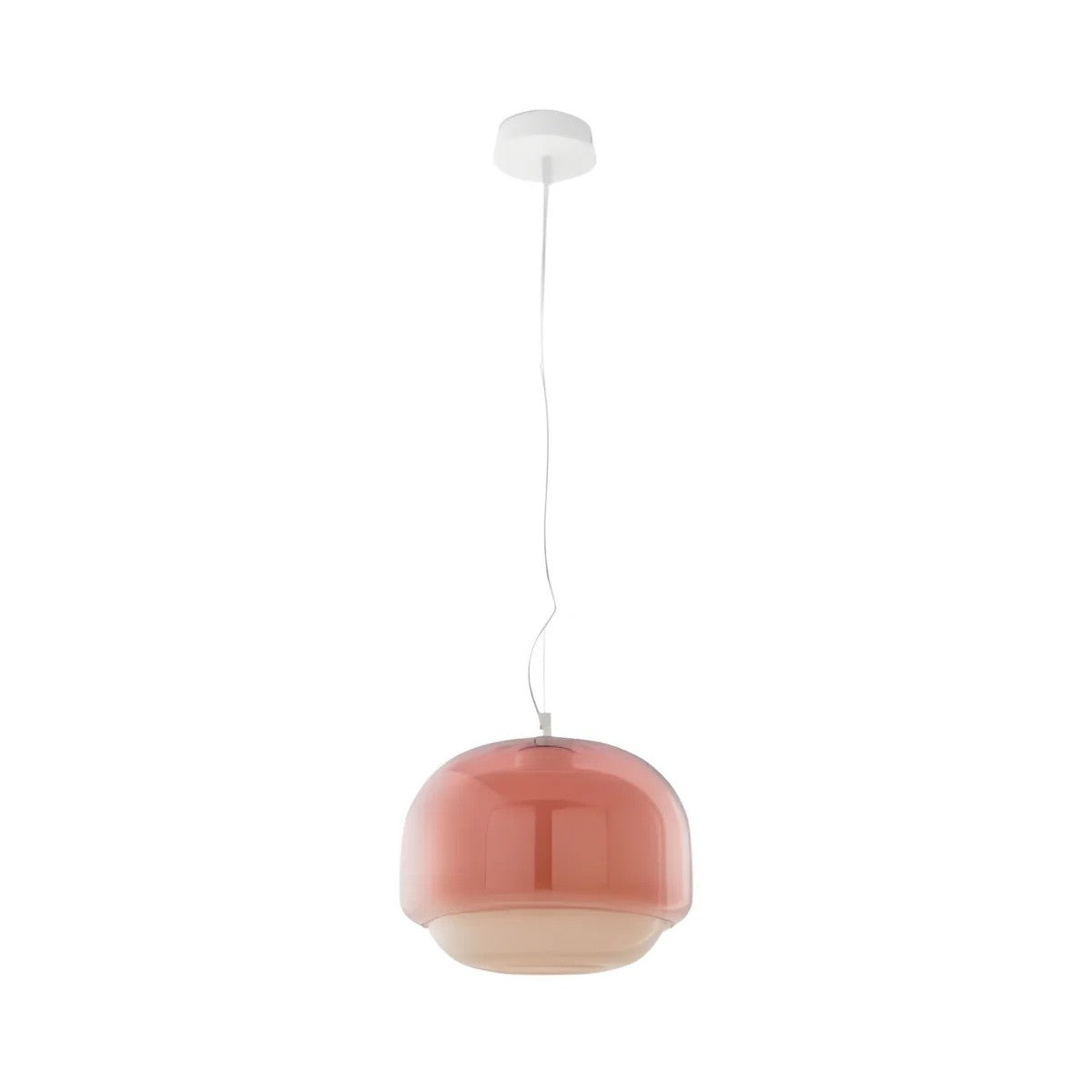 Vexlynn Scandinavian Round Dual-Layer Tinted Glass Pendant Light