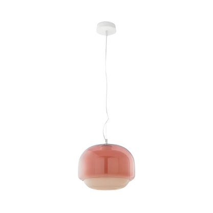 Vexlynn Scandinavian Round Dual-Layer Tinted Glass Pendant Light