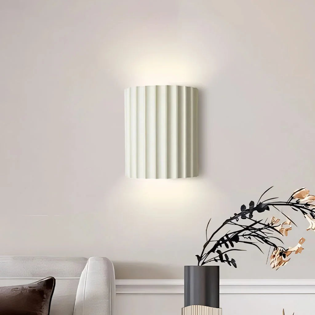 Pranavi Modern Bundle Ribbed Fluted Resin Wall Sconce