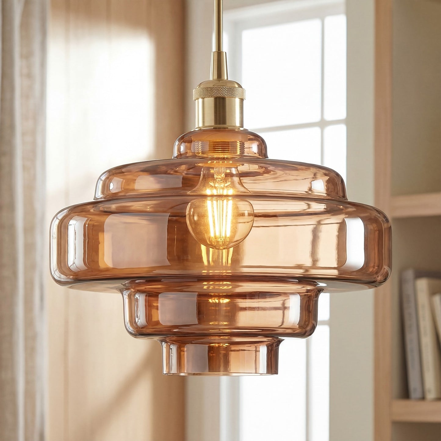 Yves Vintage Tiered Glass Pendant Light