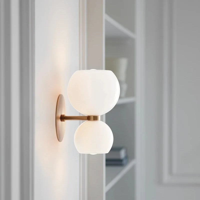Trisia Modern Up Down Glass Wall Sconce