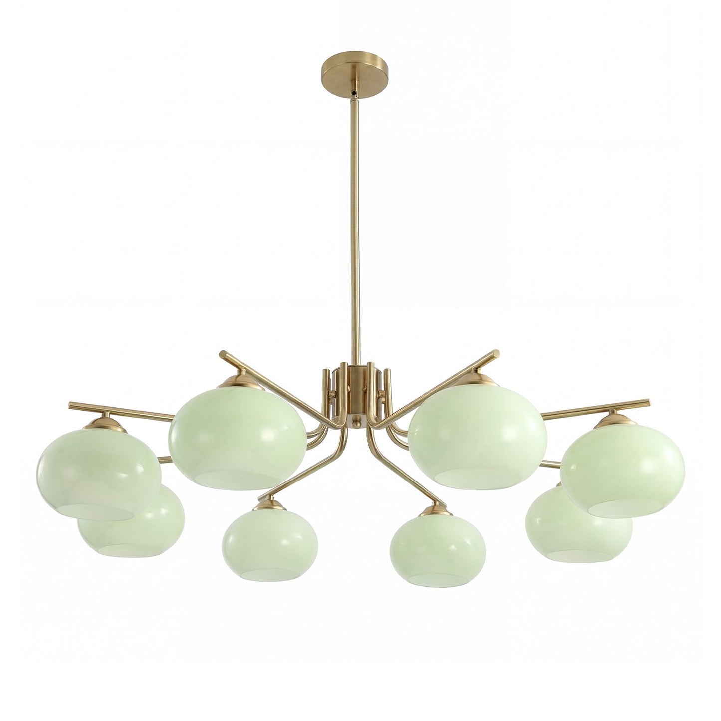 Kairox Mid Century Bauhaus Large Glass Globe Sputnik Chandelier