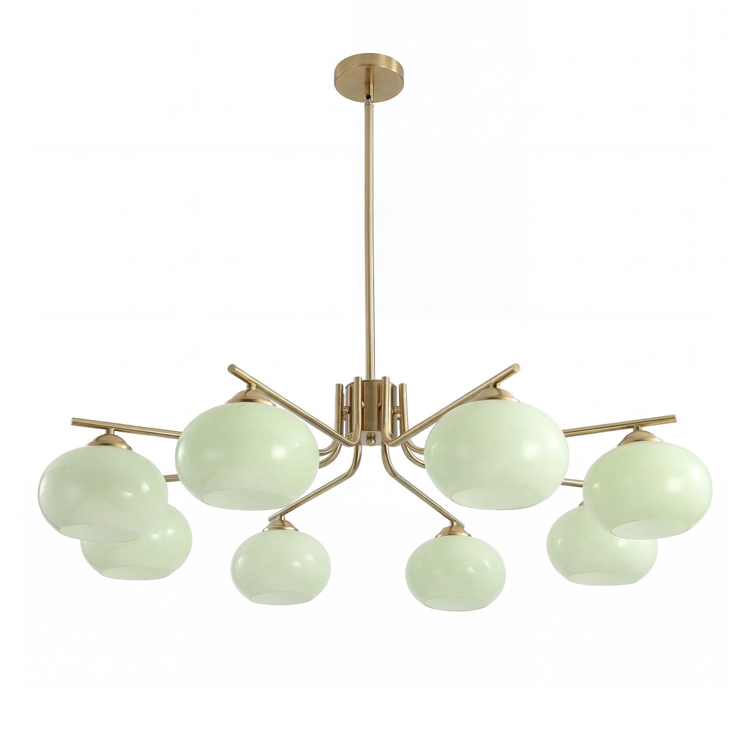 Kairox Mid Century Bauhaus Large Glass Globe Sputnik Chandelier