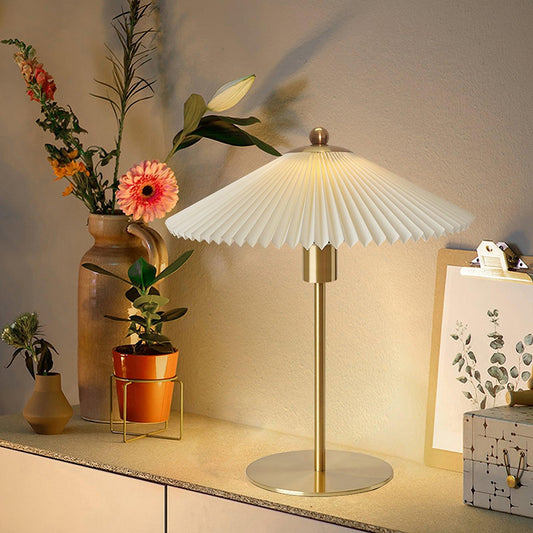 Isha Pleated Shade Table Lamp