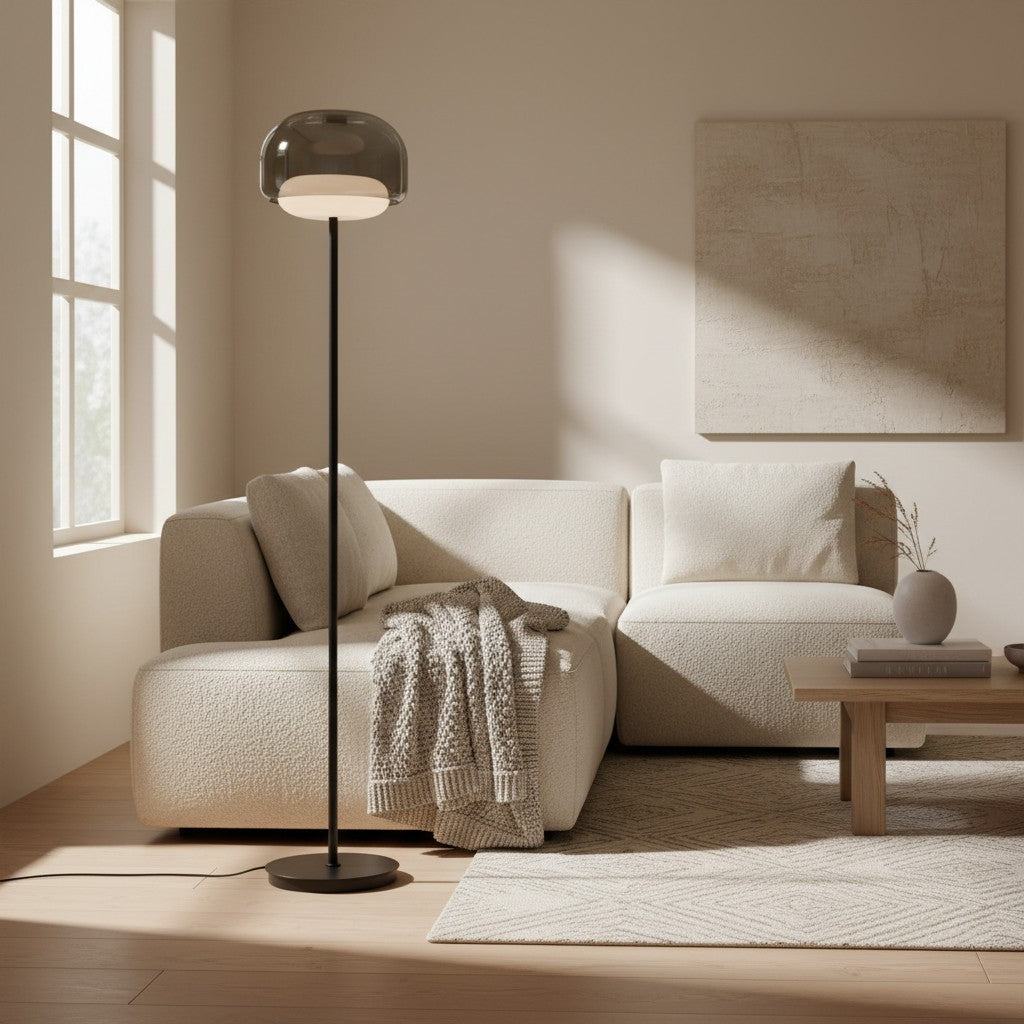 Eulalie Nordic Artistic Round Glass Floor Lamp