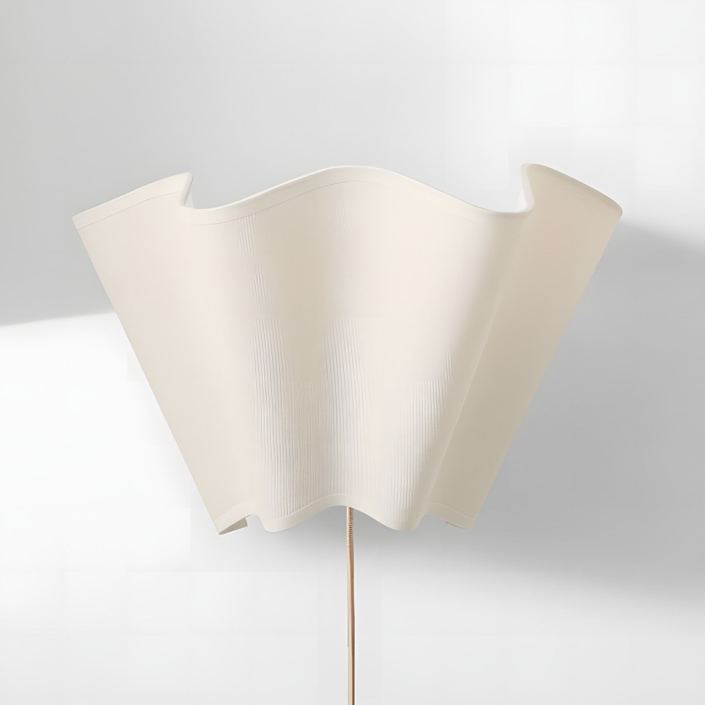 Charlotte Farmhouse Ivory Linen Scalloped Sconce