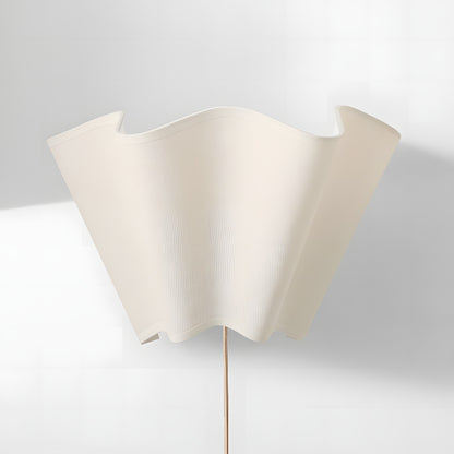Charlotte Farmhouse Ivory Linen Scalloped Sconce