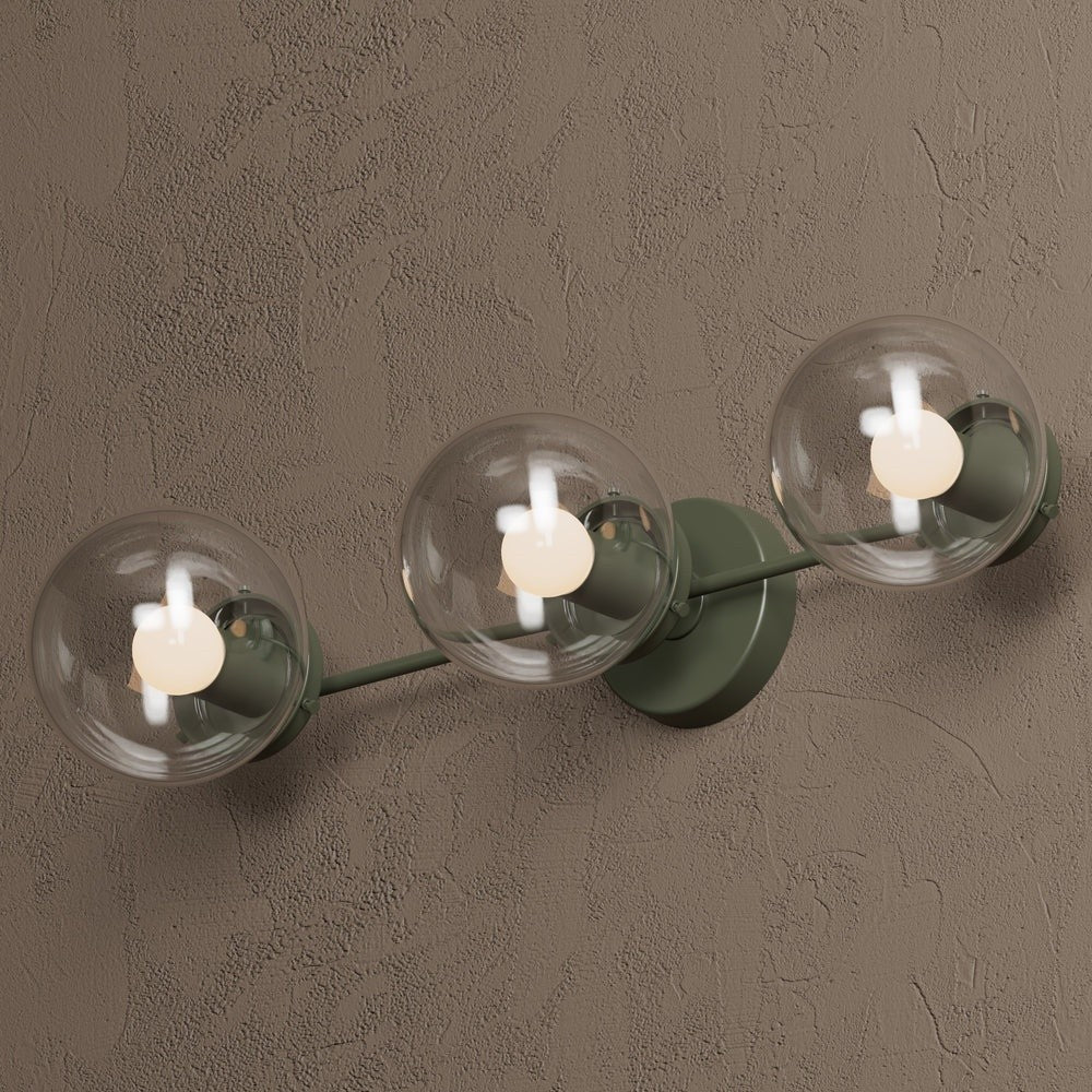 Philo Nordic 3-light Glass Globes Wall Light