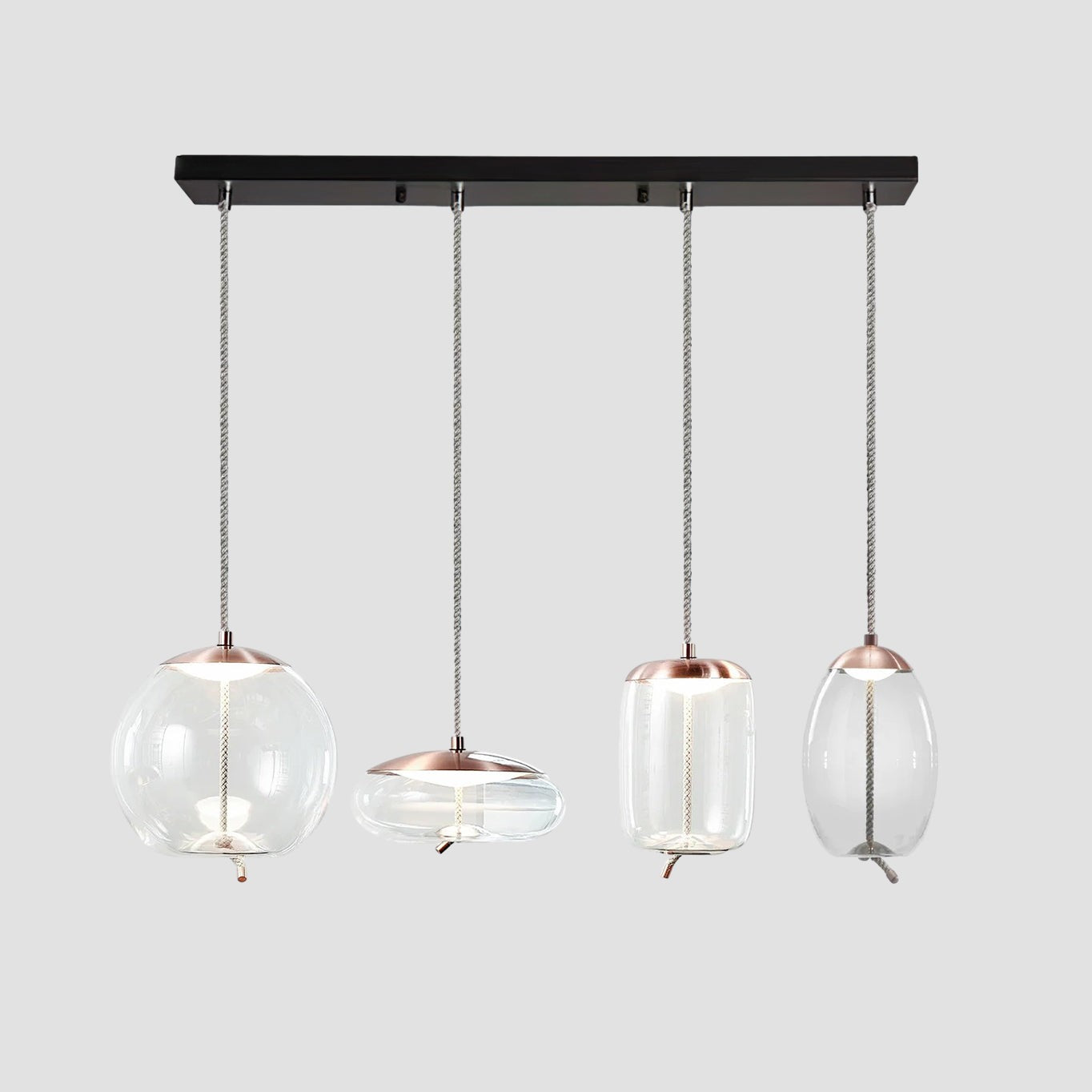Lewis Modern LED Geometric Glass Pendant Light