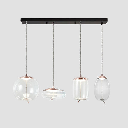 Lewis Modern LED Geometric Glass Pendant Light