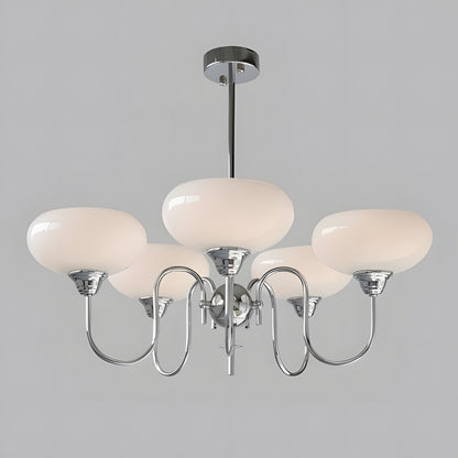 Luna Cream White Bubble Glass Chandelier