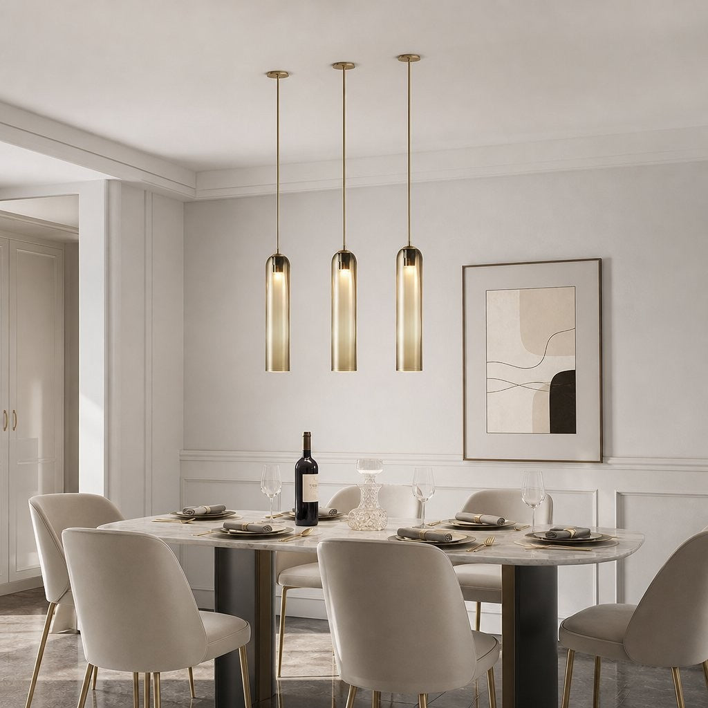 Kimaya Benedict Tube Glass Pendant Lamp