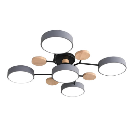 Phelith Scandinavian Round Molecule Branch Led Ceiling Light