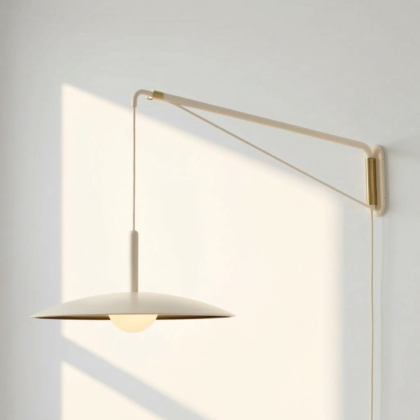 Cruz Minimalist Adjustable Plug-In Wall Sconce